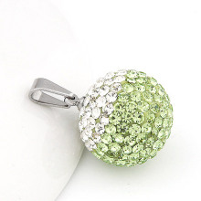 Fashion titanium steel 20 mm crystal diamond ball pendant